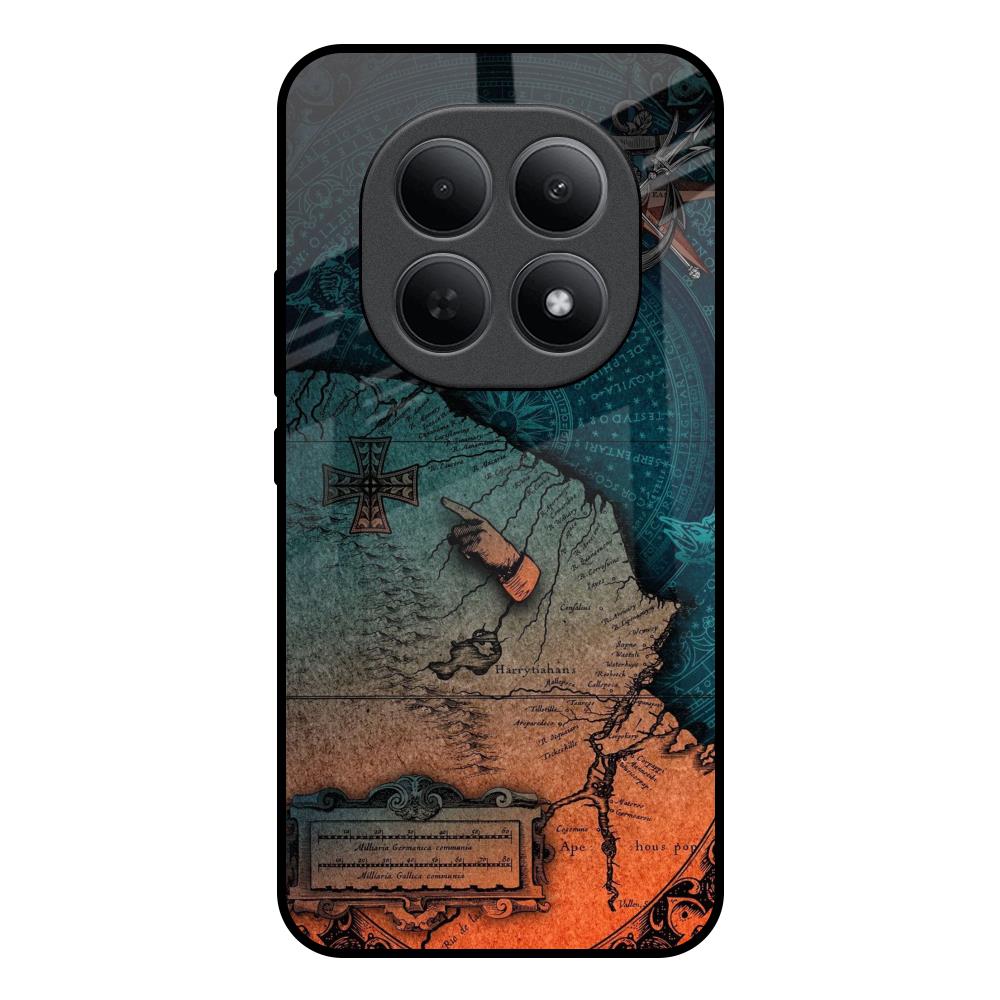 Geographical Map Poco M8 5G Glass Back Cover Online