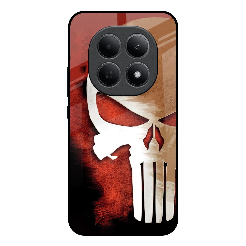 Red Skull Poco M8 5G Glass Back Cover Online