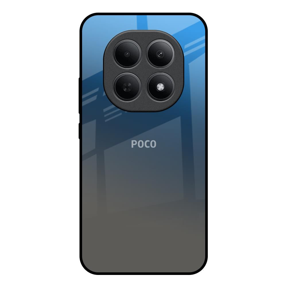Blue Grey Ombre Poco M8 5G Glass Back Cover Online