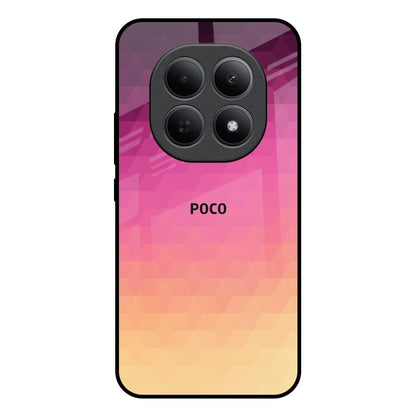 Geometric Pink Diamond Poco M8 5G Glass Back Cover Online