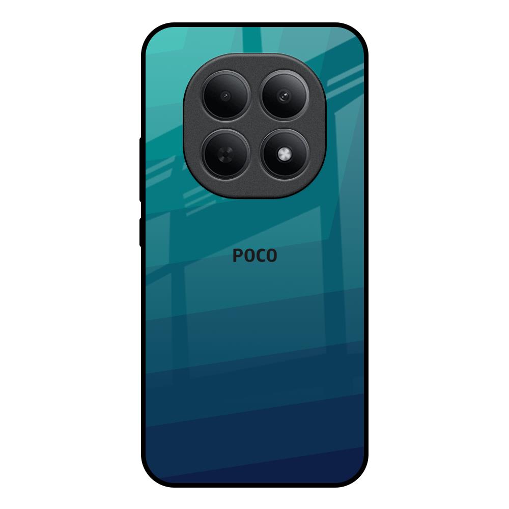 Green Triangle Pattern Poco M8 5G Glass Back Cover Online