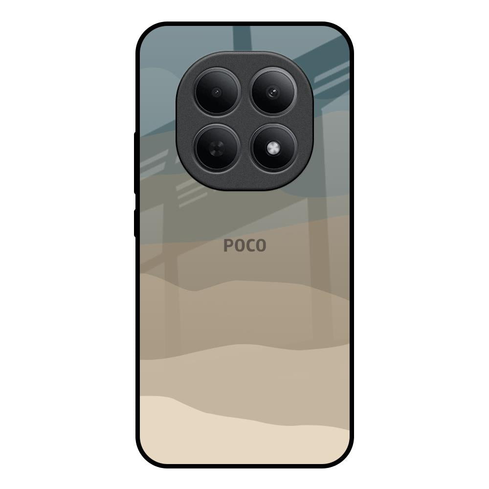 Abstract Mountain Pattern Poco M8 5G Glass Back Cover Online