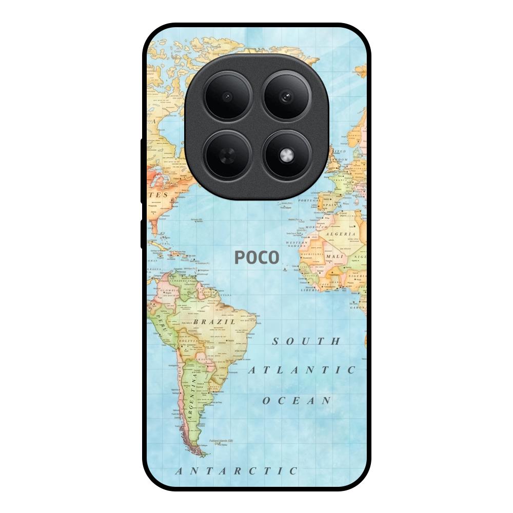 Fly Around The World Poco M8 5G Glass Back Cover Online
