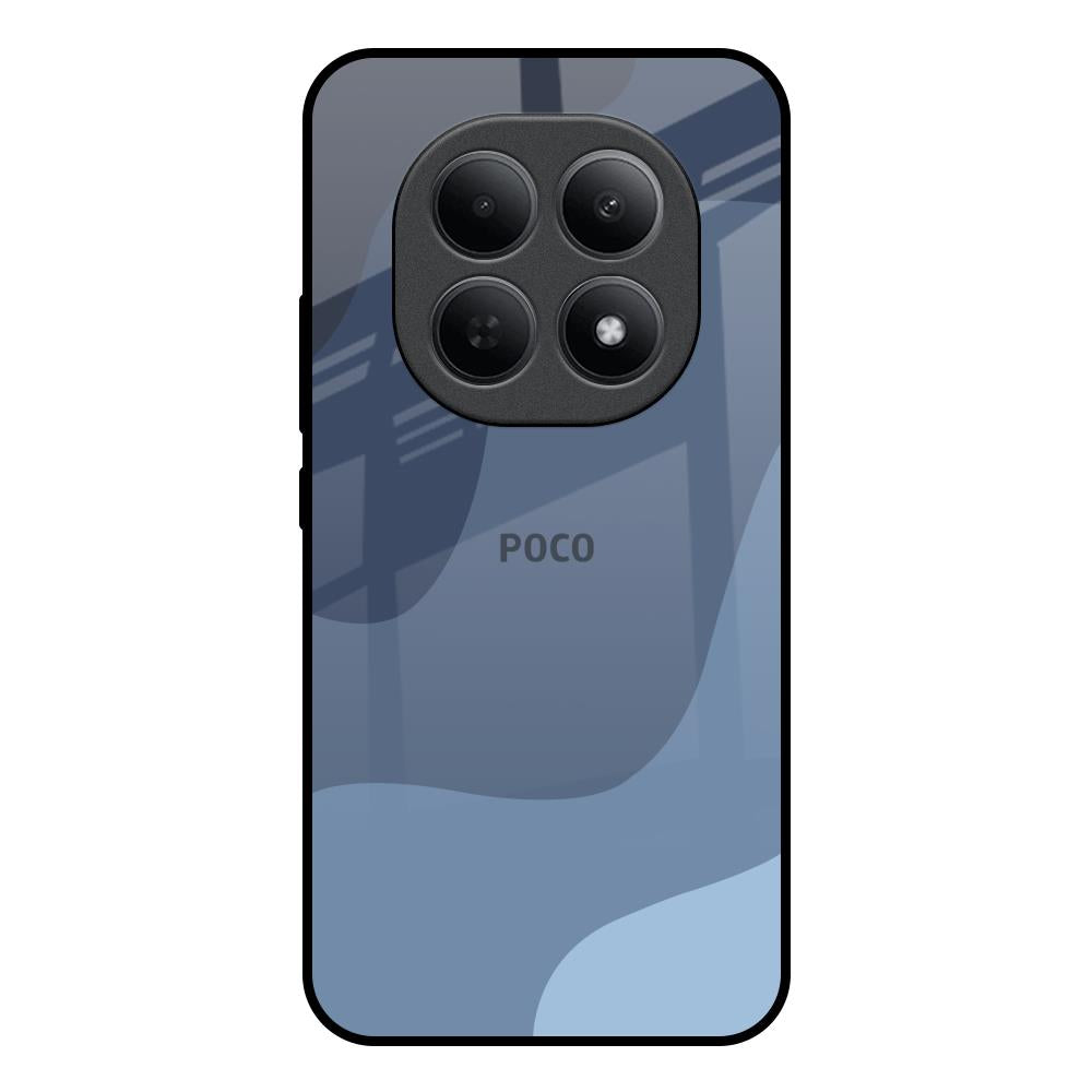 Navy Blue Ombre Poco M8 5G Glass Back Cover Online