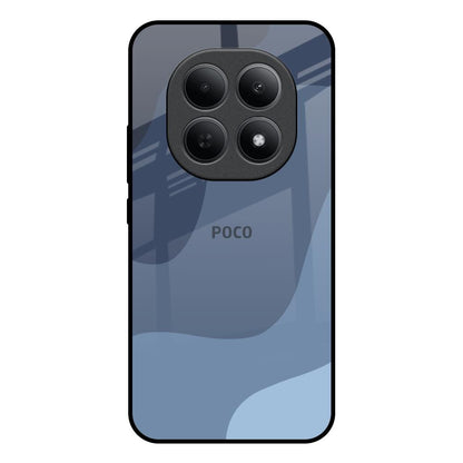 Navy Blue Ombre Poco M8 5G Glass Back Cover Online