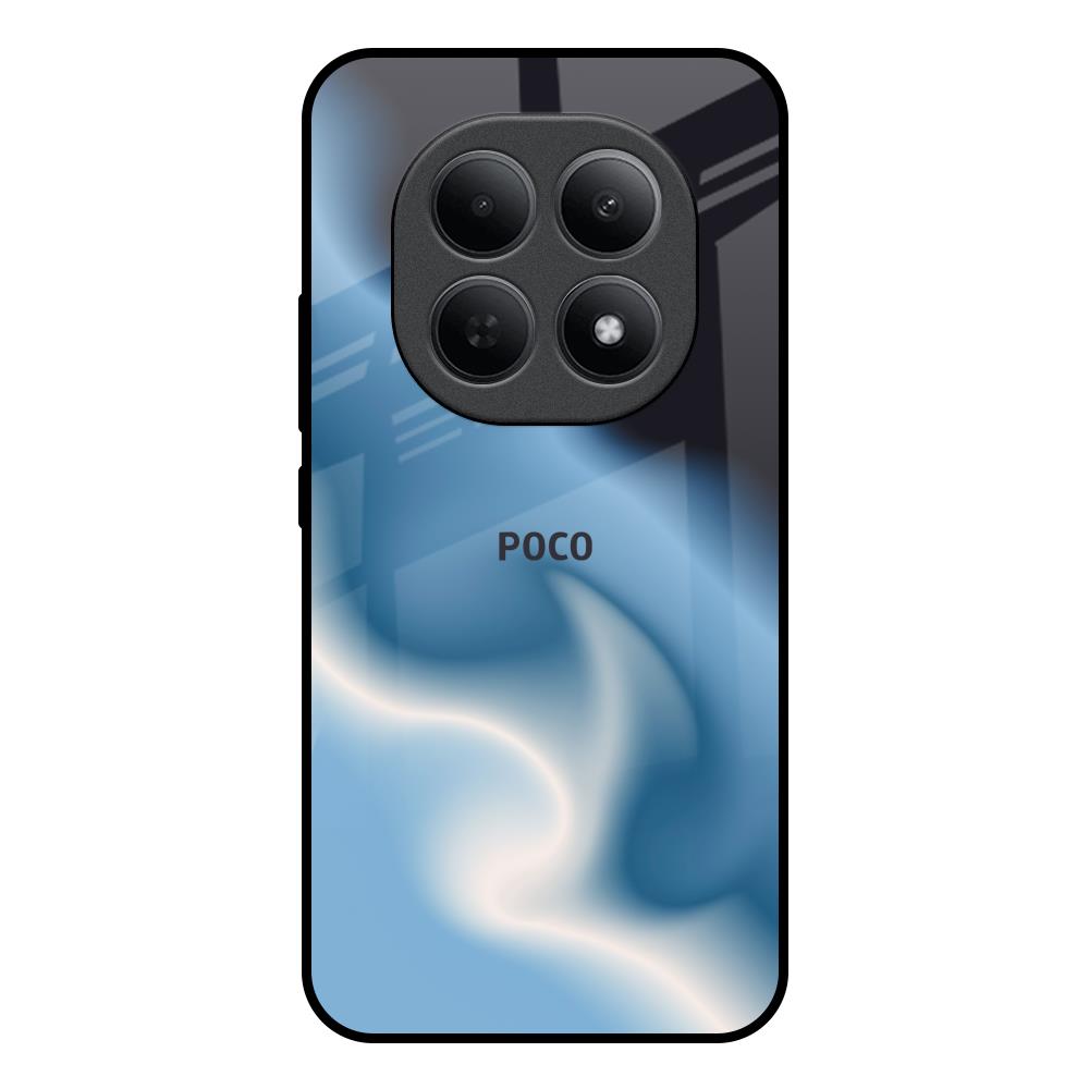 Blue Waves Poco M8 5G Glass Back Cover Online