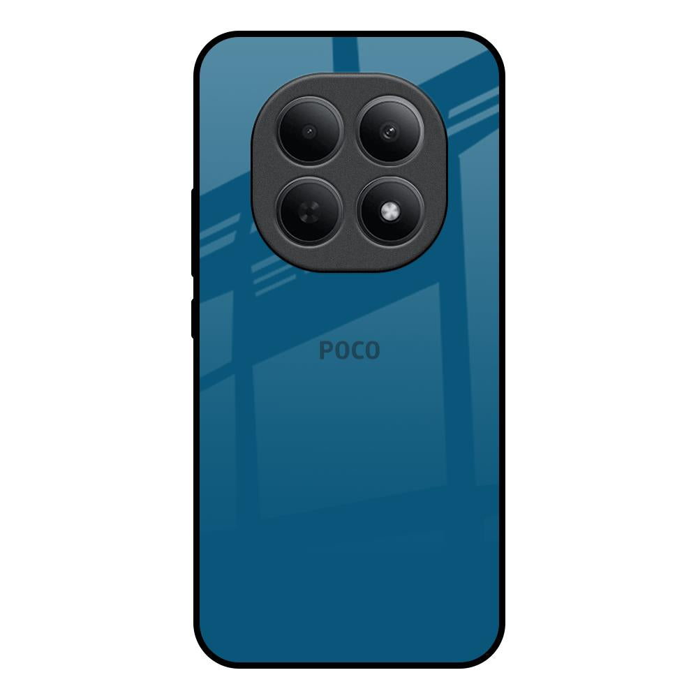 Cobalt Blue Poco M8 5G Glass Back Cover Online