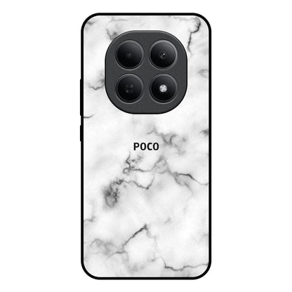 Satin White Marble Poco M8 5G Glass Back Cover Online
