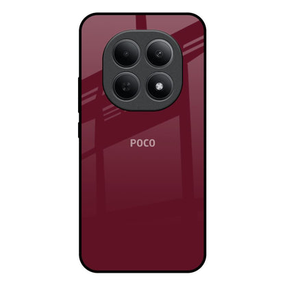Classic Burgundy Poco M8 5G Glass Back Cover Online