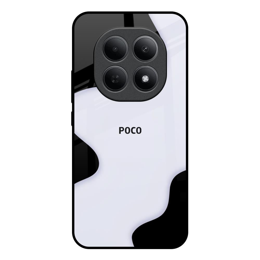 Wheat Cream Wavy Poco M8 5G Glass Back Cover Online