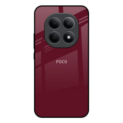 Classic Burgundy Poco M8 5G Glass Back Cover Online