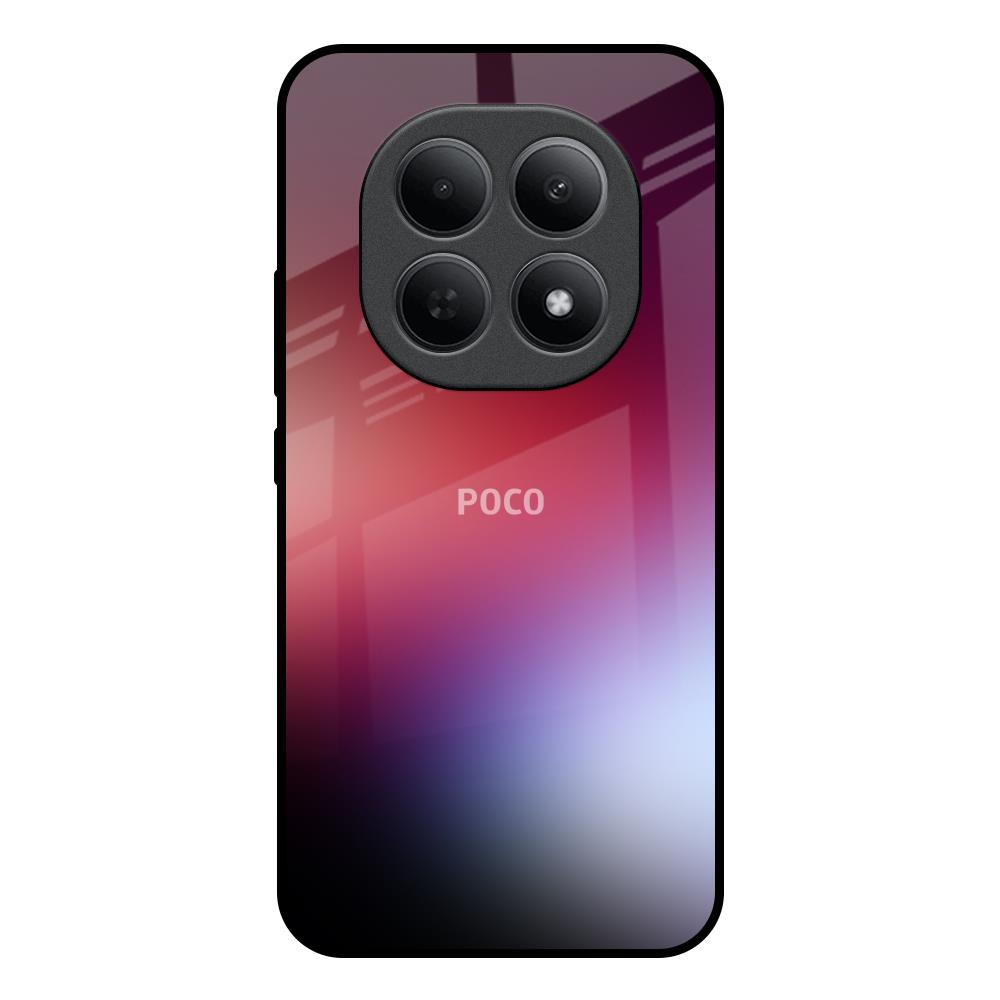 Gaussian Red Poco M8 5G Glass Back Cover Online