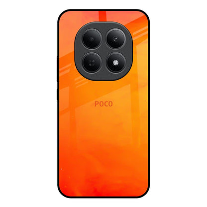 Tangy Orange Poco M8 5G Glass Back Cover Online