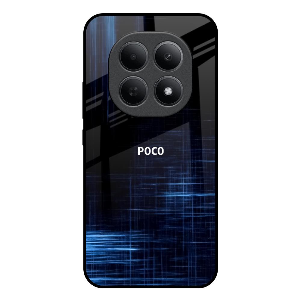 Blue Scratch Poco M8 5G Glass Back Cover Online
