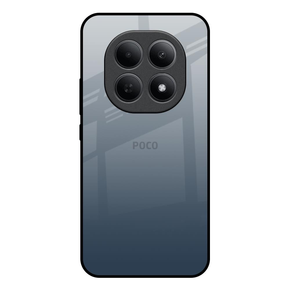 Smokey Grey Color Poco M8 5G Glass Back Cover Online