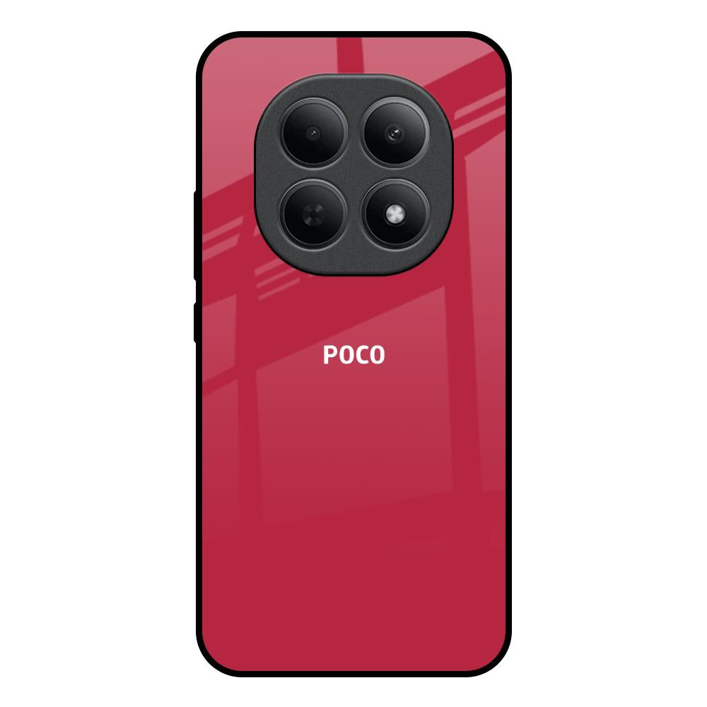 Solo Maroon Poco M8 5G Glass Back Cover Online