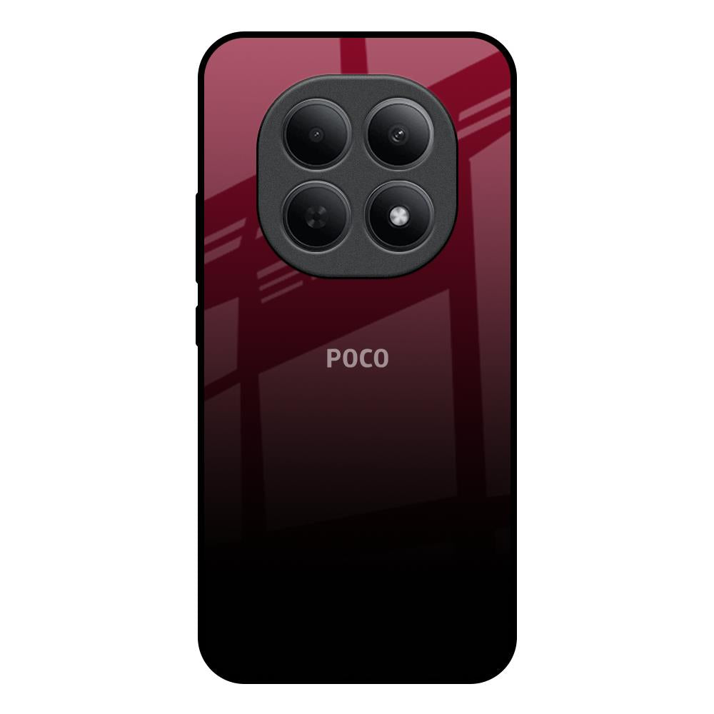 Wine Red Poco M8 5G Glass Back Cover Online