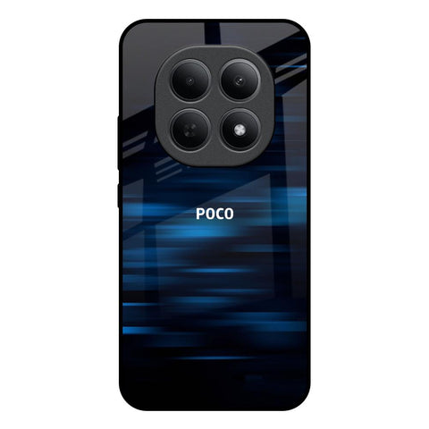 Blue Rough Abstract Poco M8 5G Glass Back Cover Online