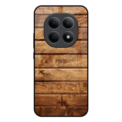 Wooden Planks Poco M8 5G Glass Back Cover Online