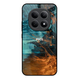 Golden Splash Poco M8 5G Glass Back Cover Online