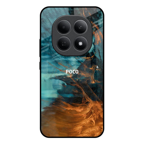 Golden Splash Poco M8 5G Glass Back Cover Online
