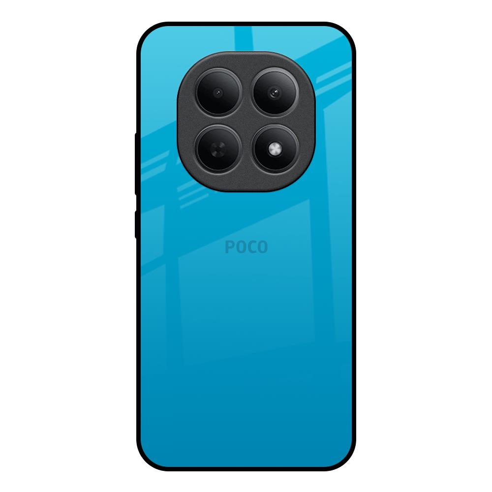 Blue Aqua Poco M8 5G Glass Back Cover Online