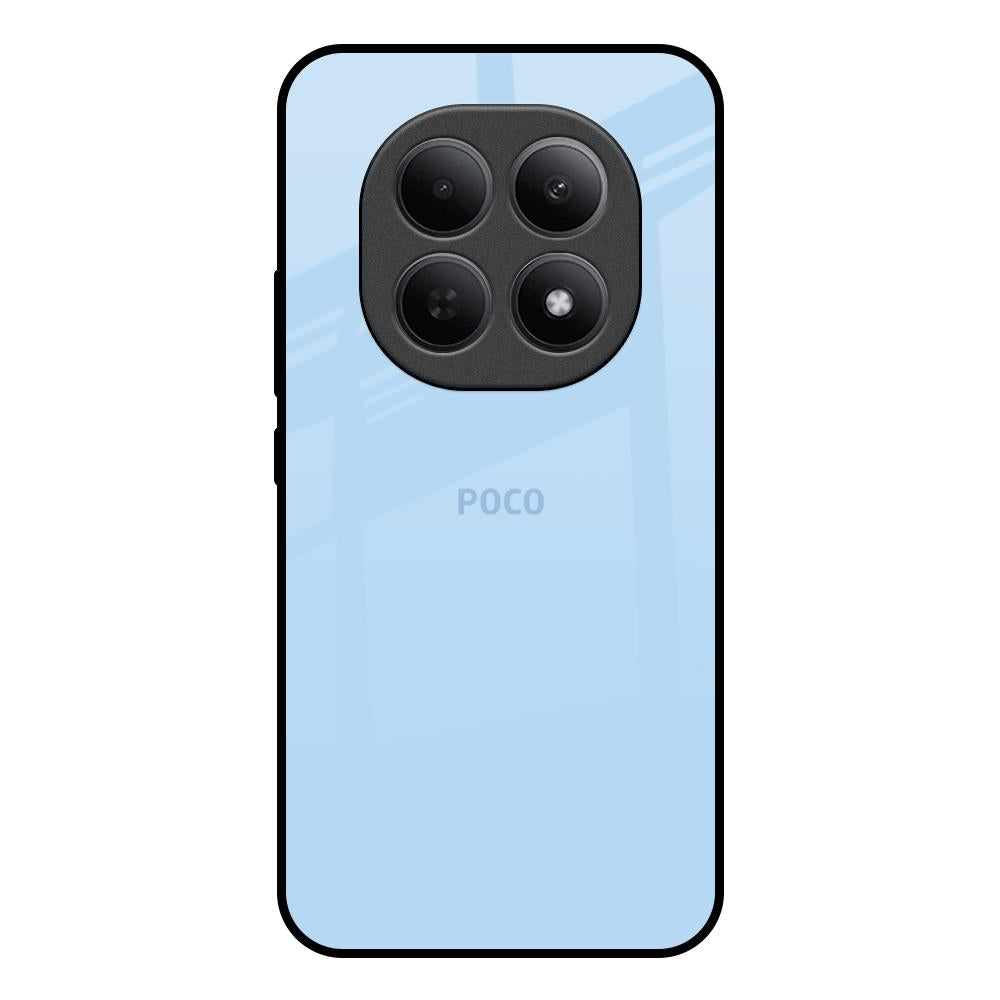 Pastel Sky Blue Poco M8 5G Glass Back Cover Online