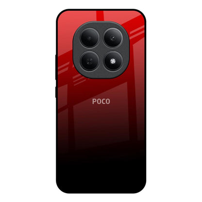 Maroon Faded Poco M8 5G Glass Back Cover Online