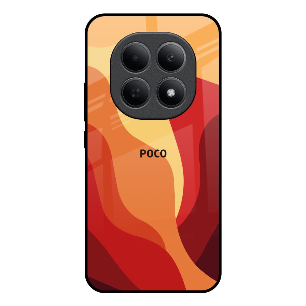 Magma Color Pattern Poco M8 5G Glass Back Cover Online