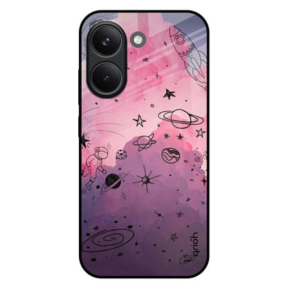 Space Doodles Poco X8 Pro 5G Glass Back Cover Online