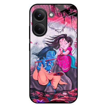 Radha Krishna Art Poco X8 Pro 5G Glass Back Cover Online