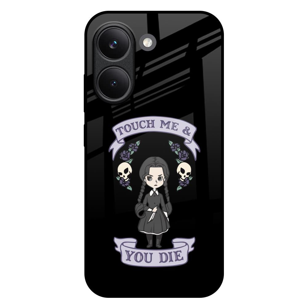 Touch Me & You Die Poco X8 Pro 5G Glass Back Cover Online