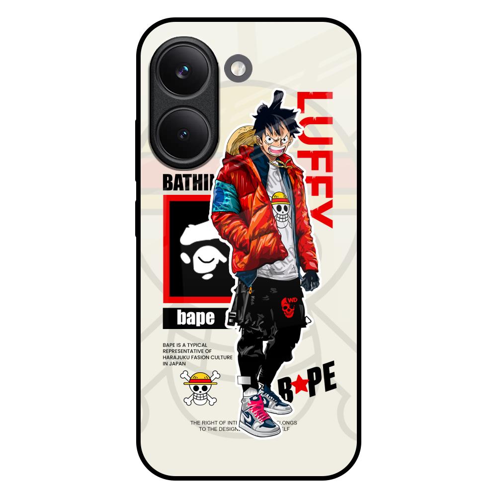 Bape Luffy Poco X8 Pro 5G Glass Back Cover Online