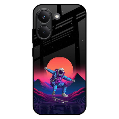 Retro Astronaut Poco X8 Pro 5G Glass Back Cover Online