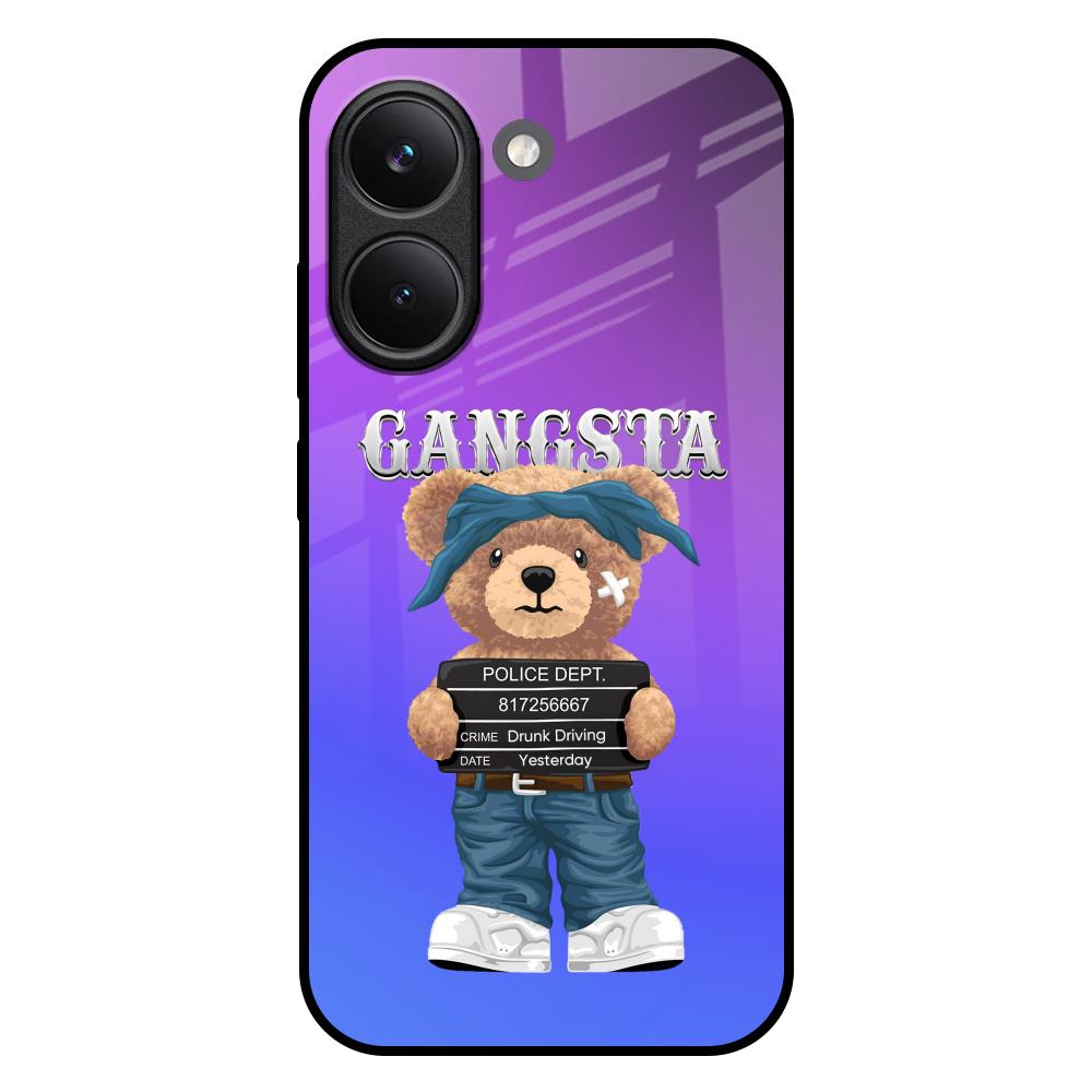 Gangsta Bear Poco X8 Pro 5G Glass Back Cover Online