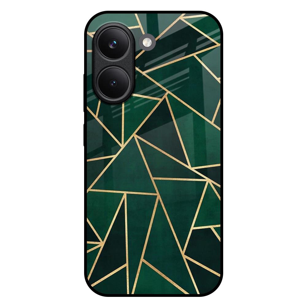 Abstract Green Poco X8 Pro 5G Glass Back Cover Online