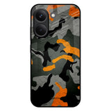 Camouflage Orange Poco X8 Pro 5G Glass Back Cover Online