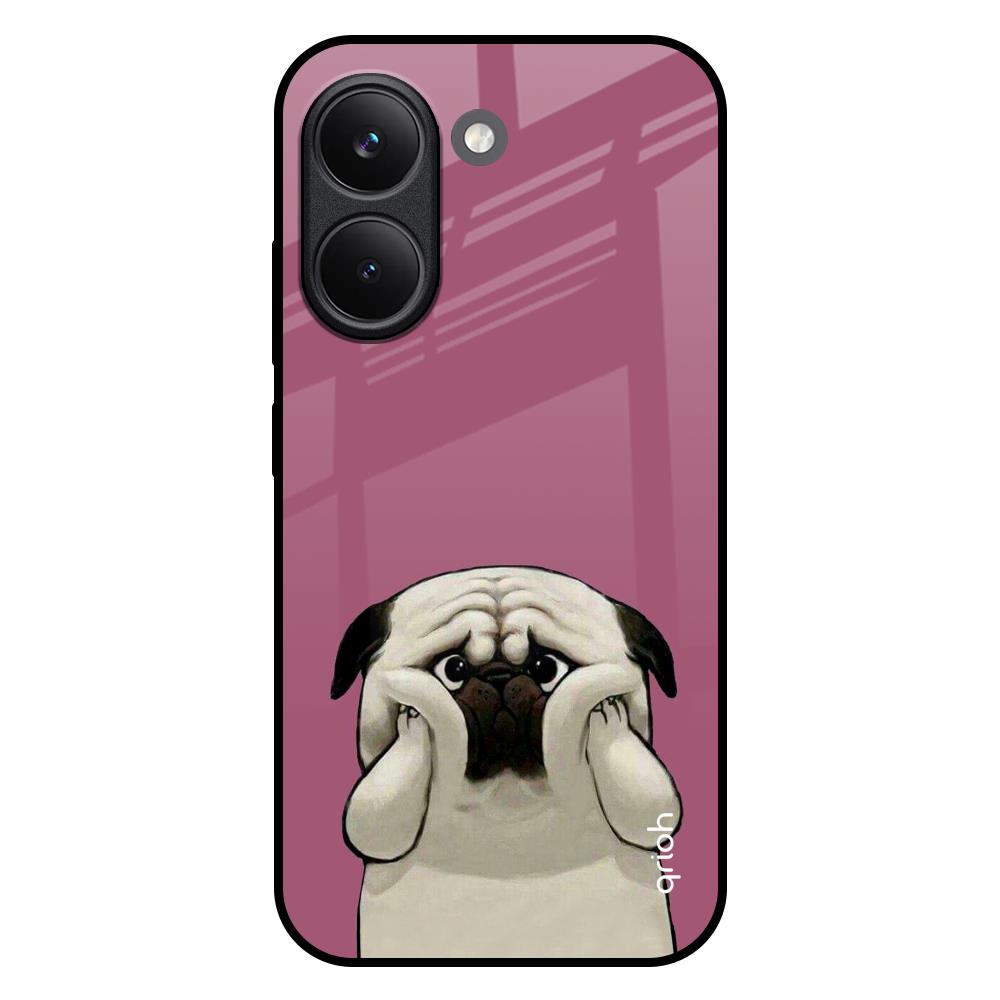 Funny Pug Face Poco X8 Pro 5G Glass Back Cover Online