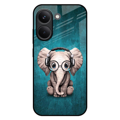 Adorable Baby Elephant Poco X8 Pro 5G Glass Back Cover Online