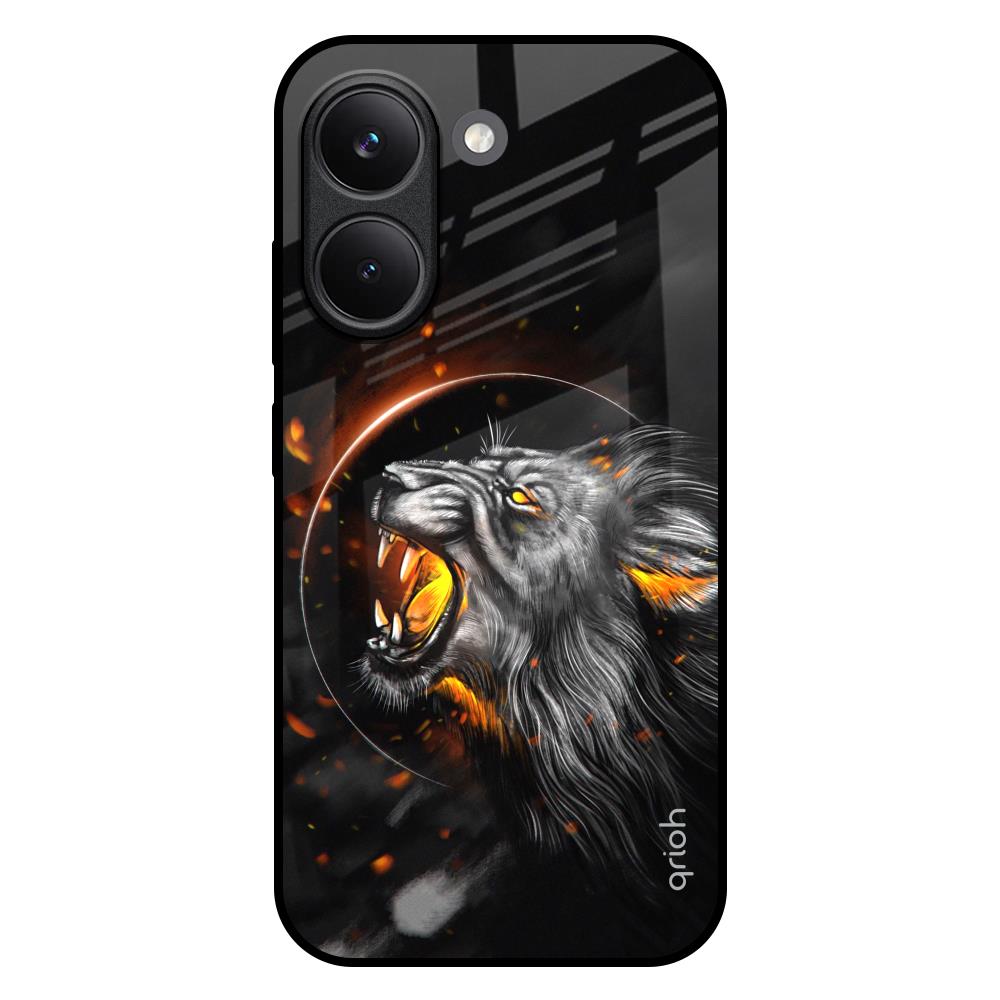 Aggressive Lion Poco X8 Pro 5G Glass Back Cover Online