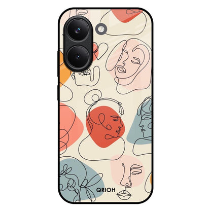 Abstract Faces Poco X8 Pro 5G Glass Back Cover Online