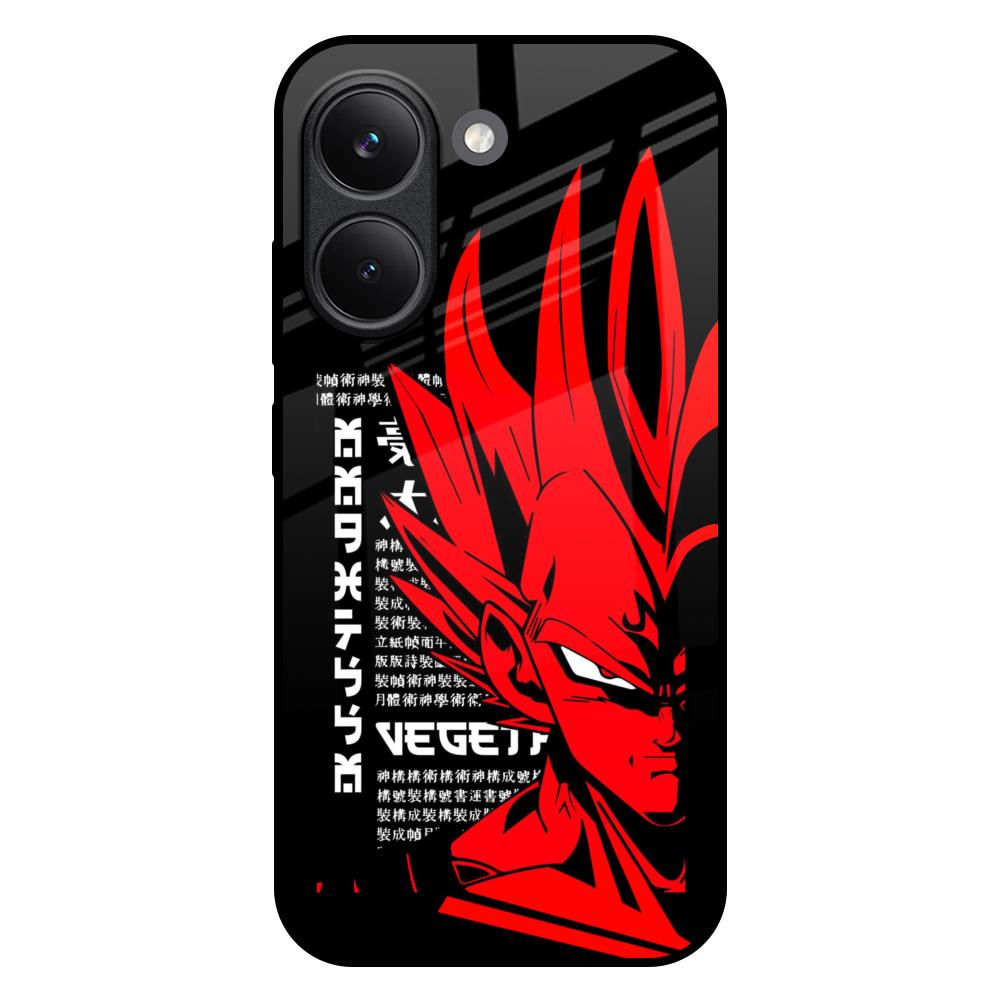 Red Vegeta Poco X8 Pro 5G Glass Back Cover Online