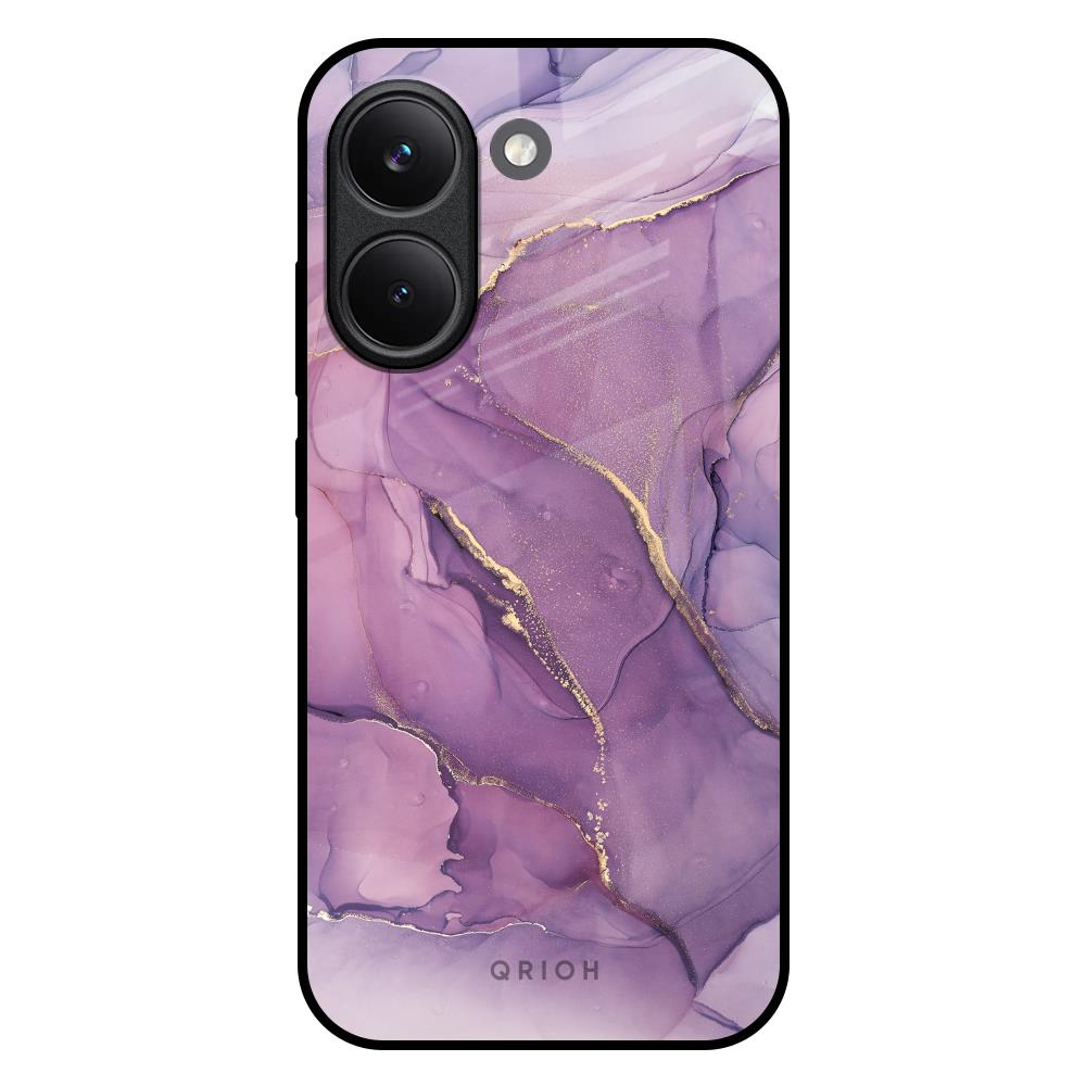 Purple Gold Marble Poco X8 Pro 5G Glass Back Cover Online