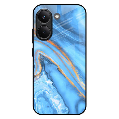 Vibrant Blue Marble Poco X8 Pro 5G Glass Back Cover Online