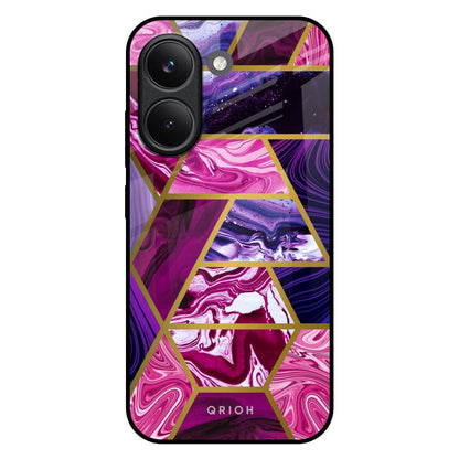 Electroplated Geometric Marble Poco X8 Pro 5G Glass Back Cover Online