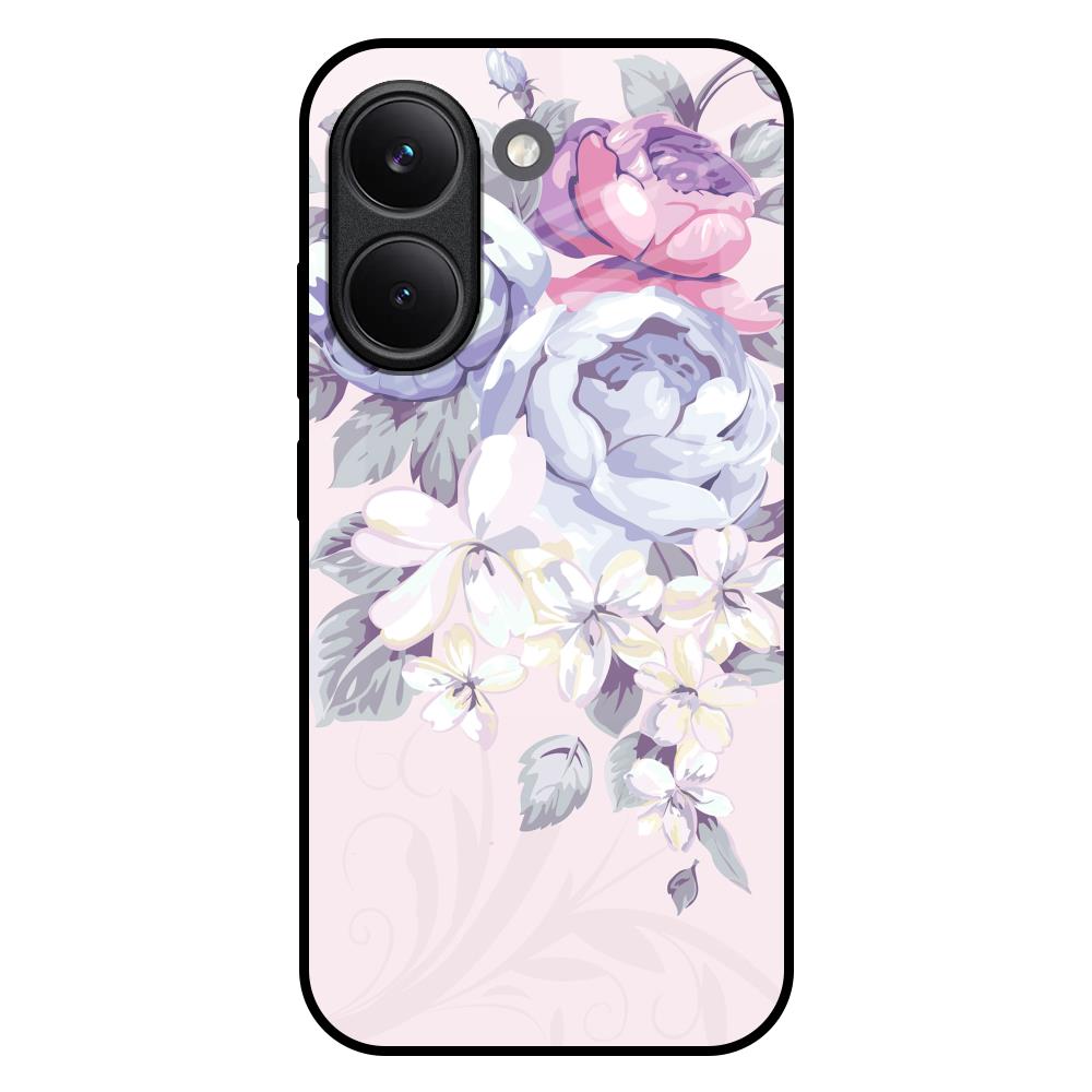 Elegant Floral Poco X8 Pro 5G Glass Back Cover Online
