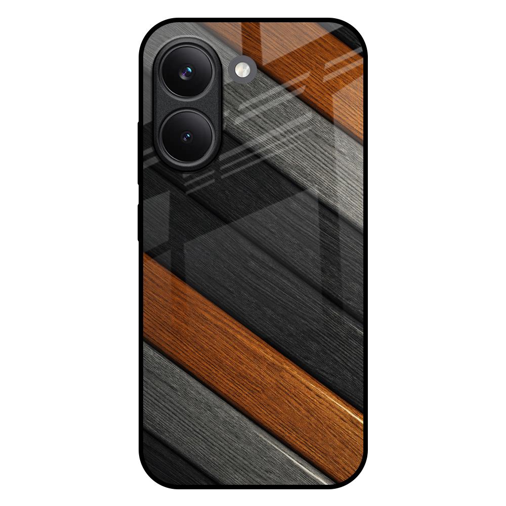 Tri Color Wood Poco X8 Pro 5G Glass Back Cover Online