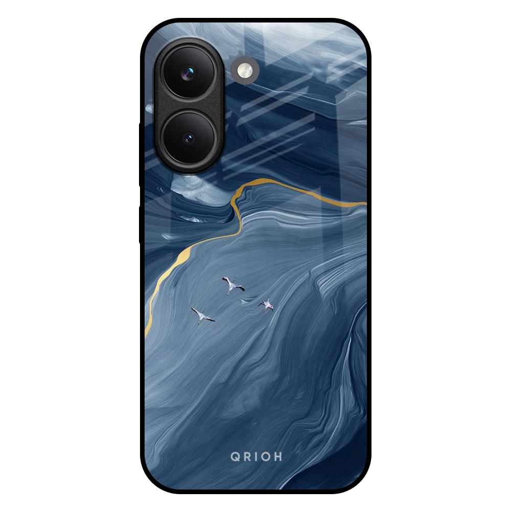 Deep Ocean Marble Poco X8 Pro 5G Glass Back Cover Online