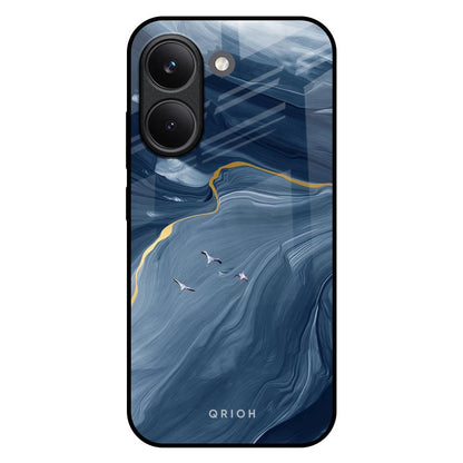 Deep Ocean Marble Poco X8 Pro 5G Glass Back Cover Online