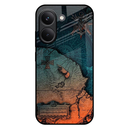 Geographical Map Poco X8 Pro 5G Glass Back Cover Online